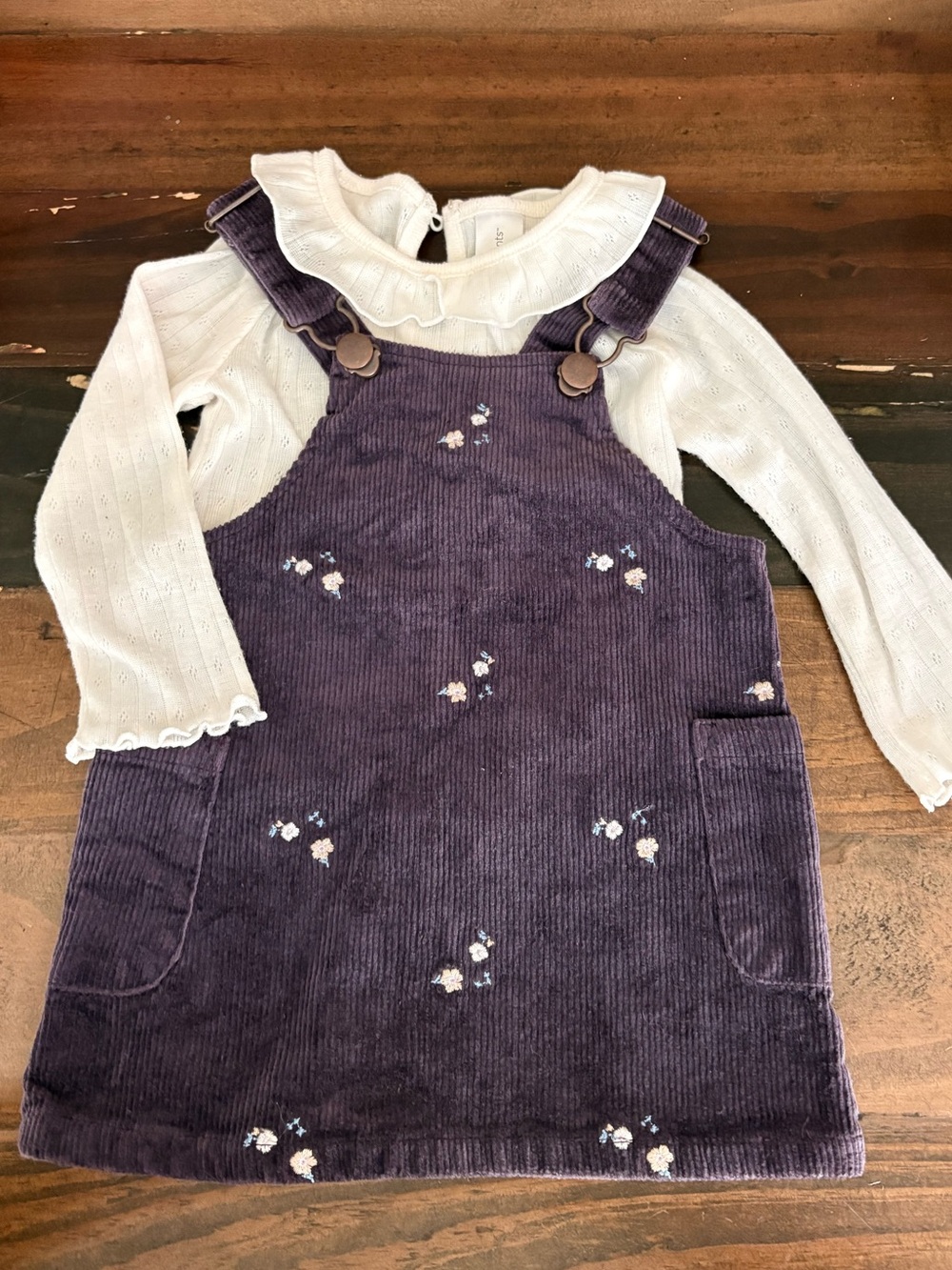 Outfit bundle- corduroy dress and long sleeve top